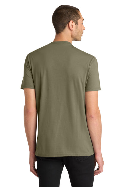 Custom Embroidered District T-Shirts  in Coyote Brown