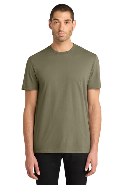 Custom Embroidered District T-Shirts  in Coyote Brown