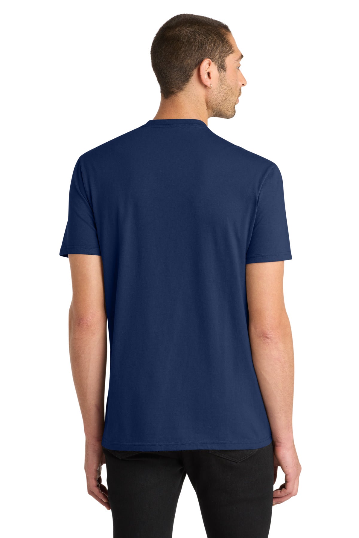 Custom Embroidered District T-Shirts  in Dark Royal