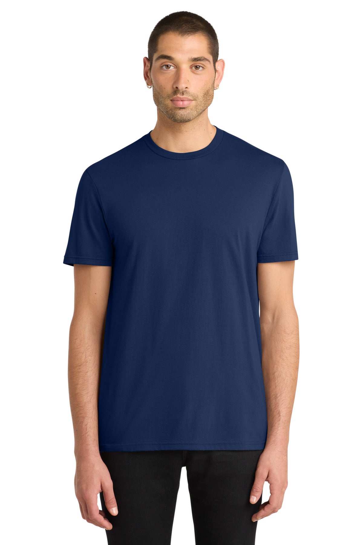 Custom Embroidered District T-Shirts  in Dark Royal