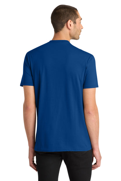 Custom Embroidered District T-Shirts  in Deep Royal
