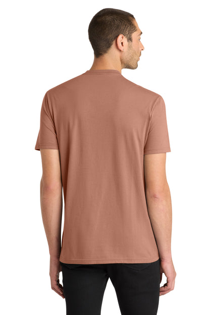 Custom Embroidered District T-Shirts  in Desert Rose