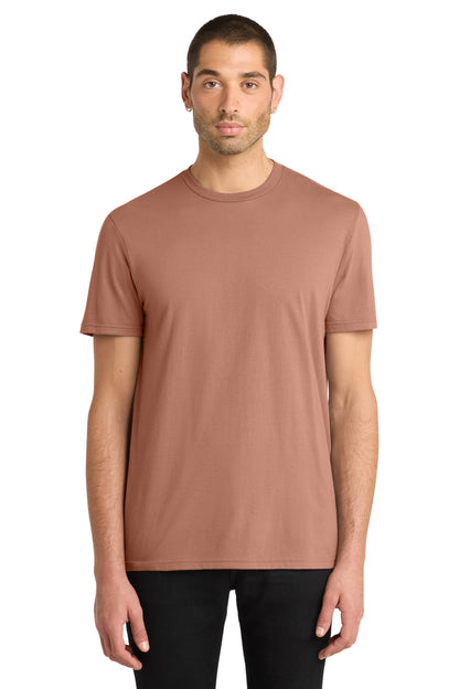 Custom Embroidered District T-Shirts  in Desert Rose