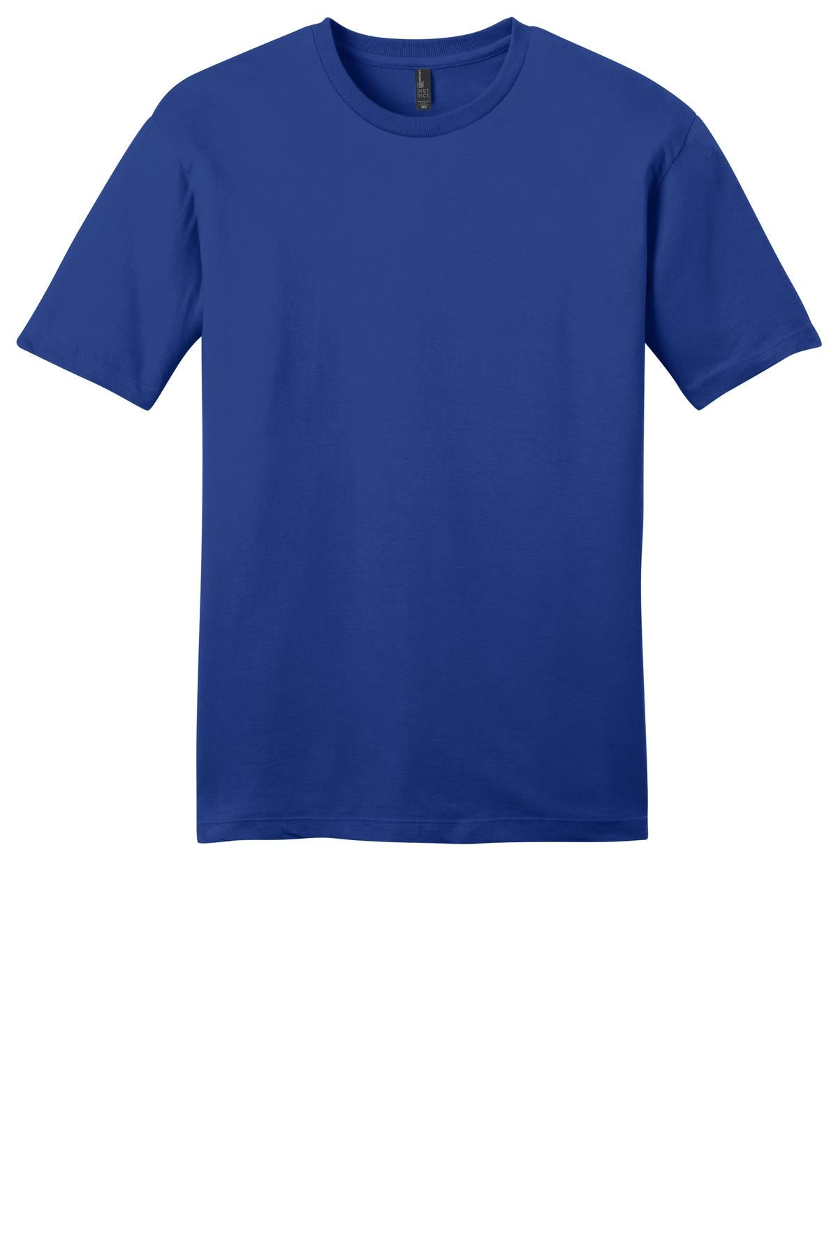 Custom Embroidered District T-Shirts  in Deep Royal