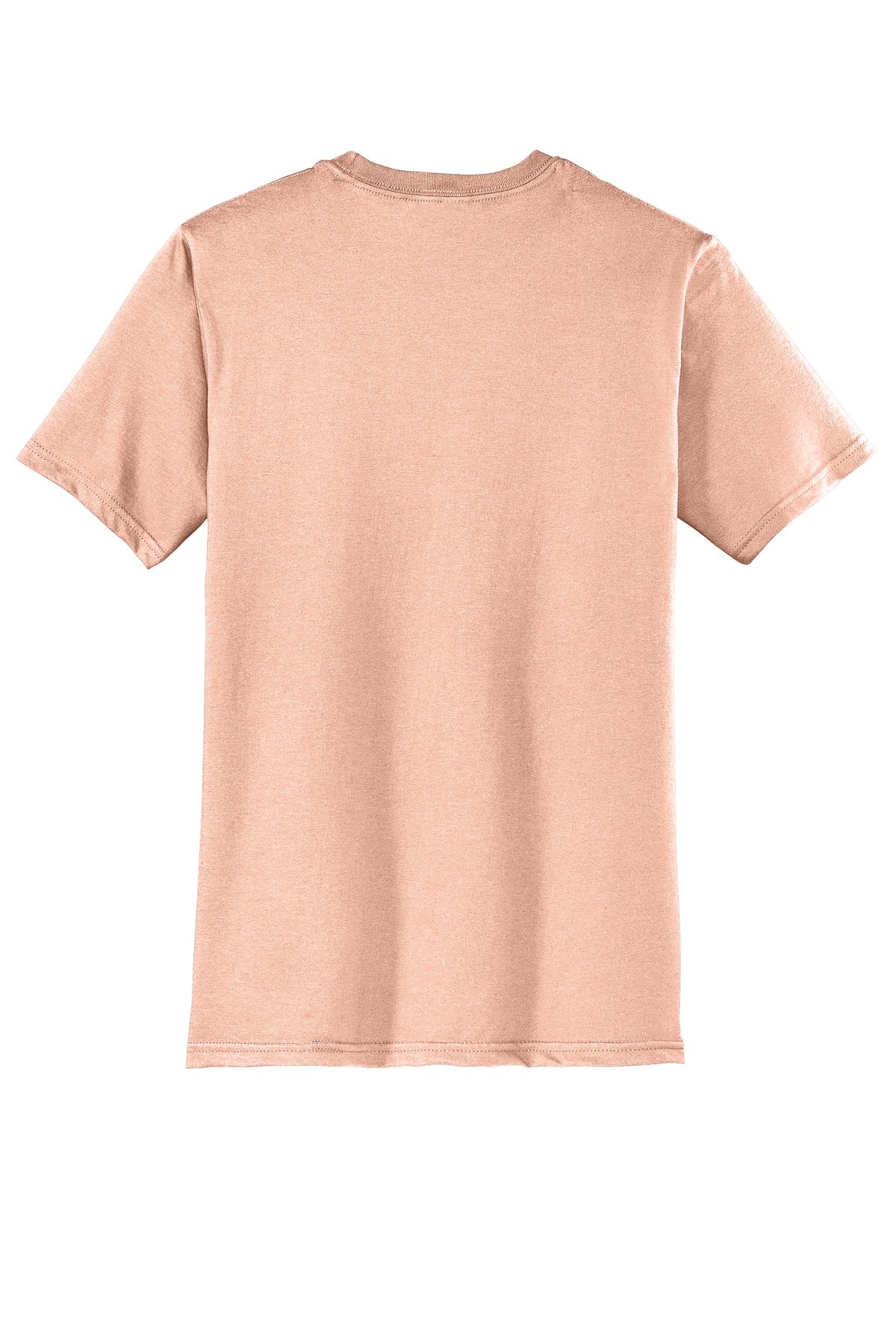 Custom Embroidered District T-Shirts  in Dusty Peach