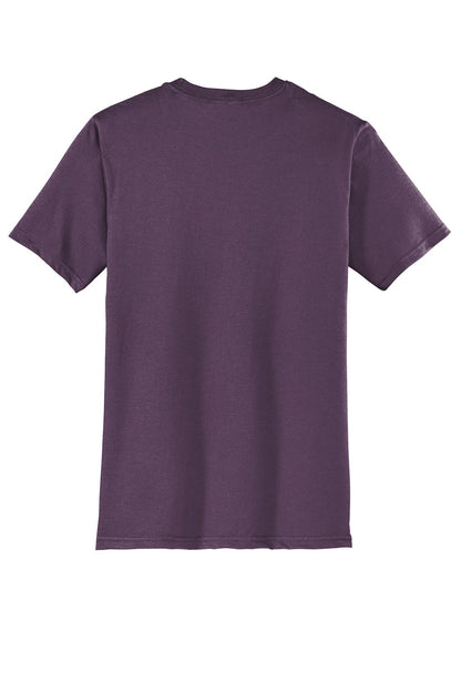 Custom Embroidered District T-Shirts  in Eggplant