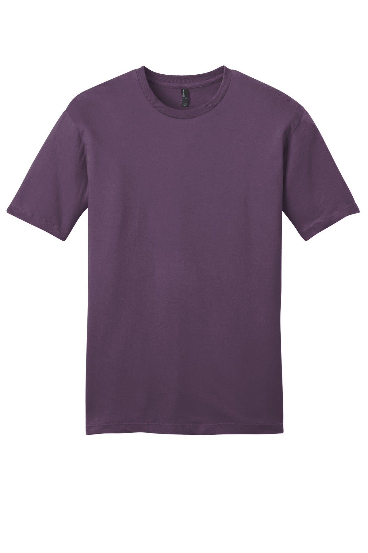Custom Embroidered District T-Shirts  in Eggplant
