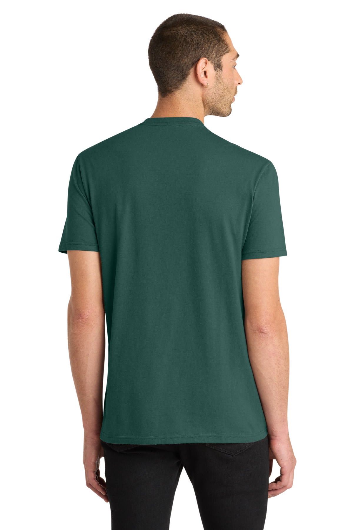 Custom Embroidered District T-Shirts  in Evergreen