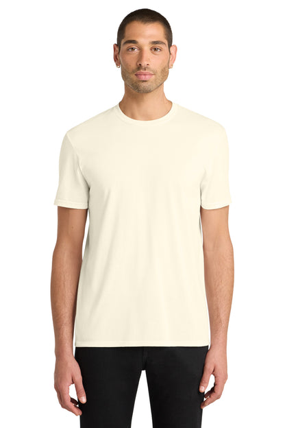 Custom Embroidered District T-Shirts  in Gardenia