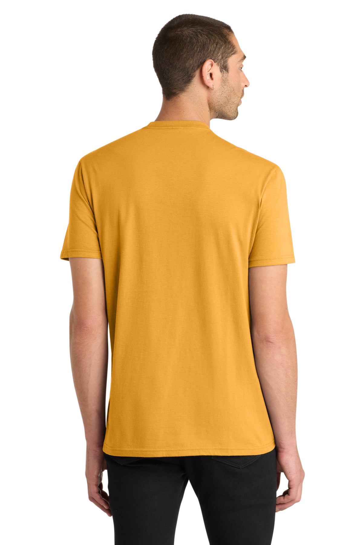 Custom Embroidered District T-Shirts  in Gold