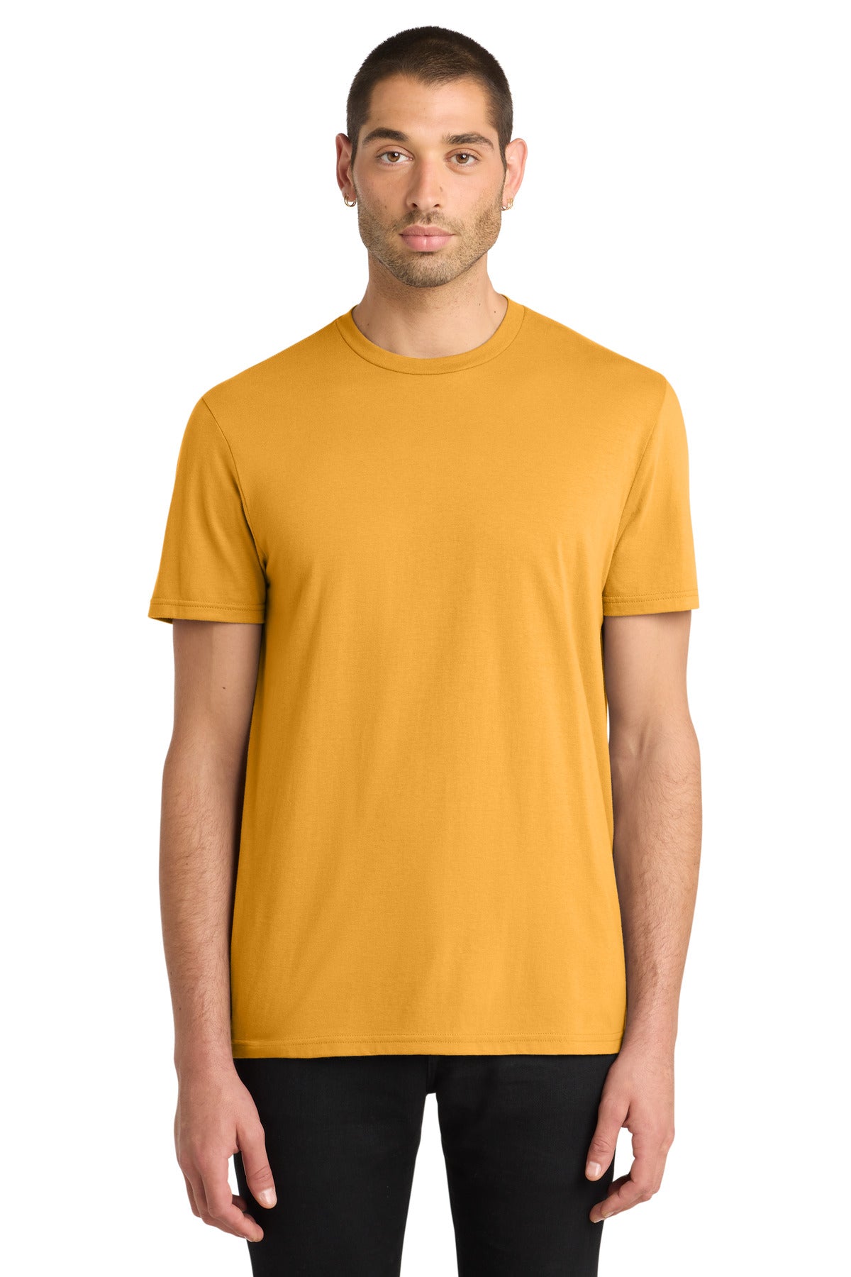 Custom Embroidered District T-Shirts  in Gold