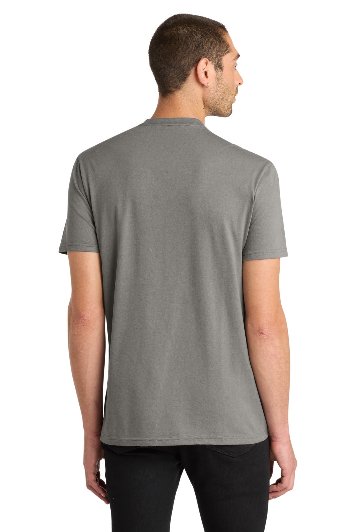 Custom Embroidered District T-Shirts  in Grey