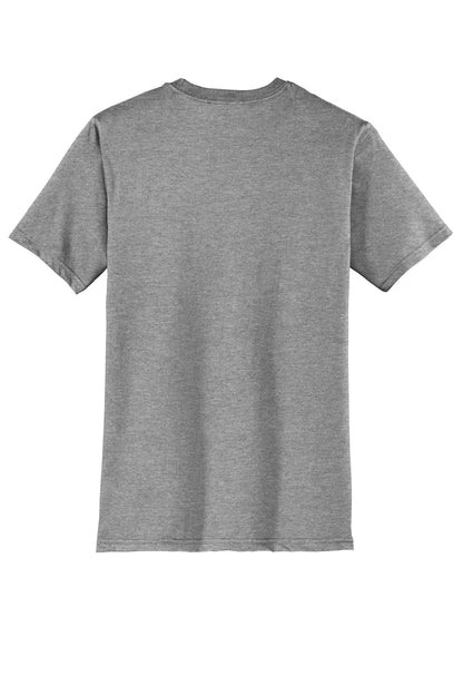 Custom Embroidered District T-Shirts  in Grey Frost
