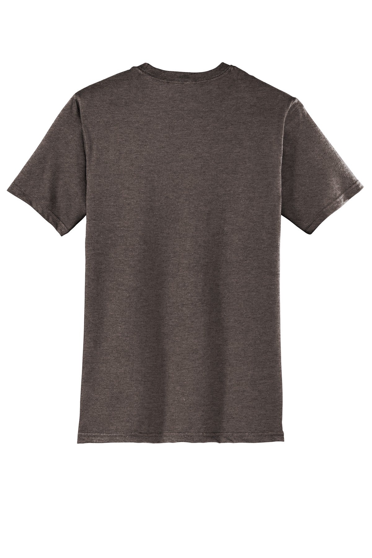 Custom Embroidered District T-Shirts  in Heathered Brown