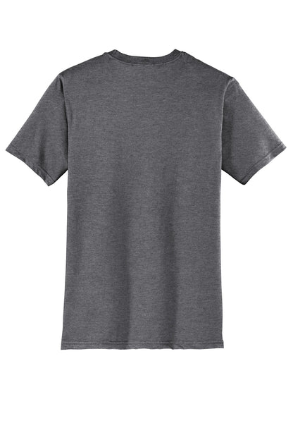 Custom Embroidered District T-Shirts  in Heathered Charcoal
