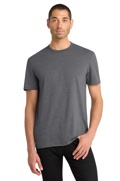Custom Embroidered District T-Shirts  in Heathered Charcoal