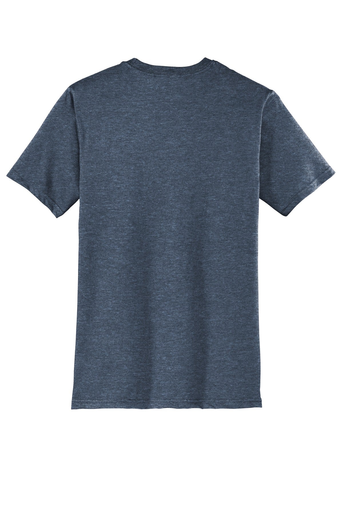 Custom Embroidered District T-Shirts  in Heathered Navy