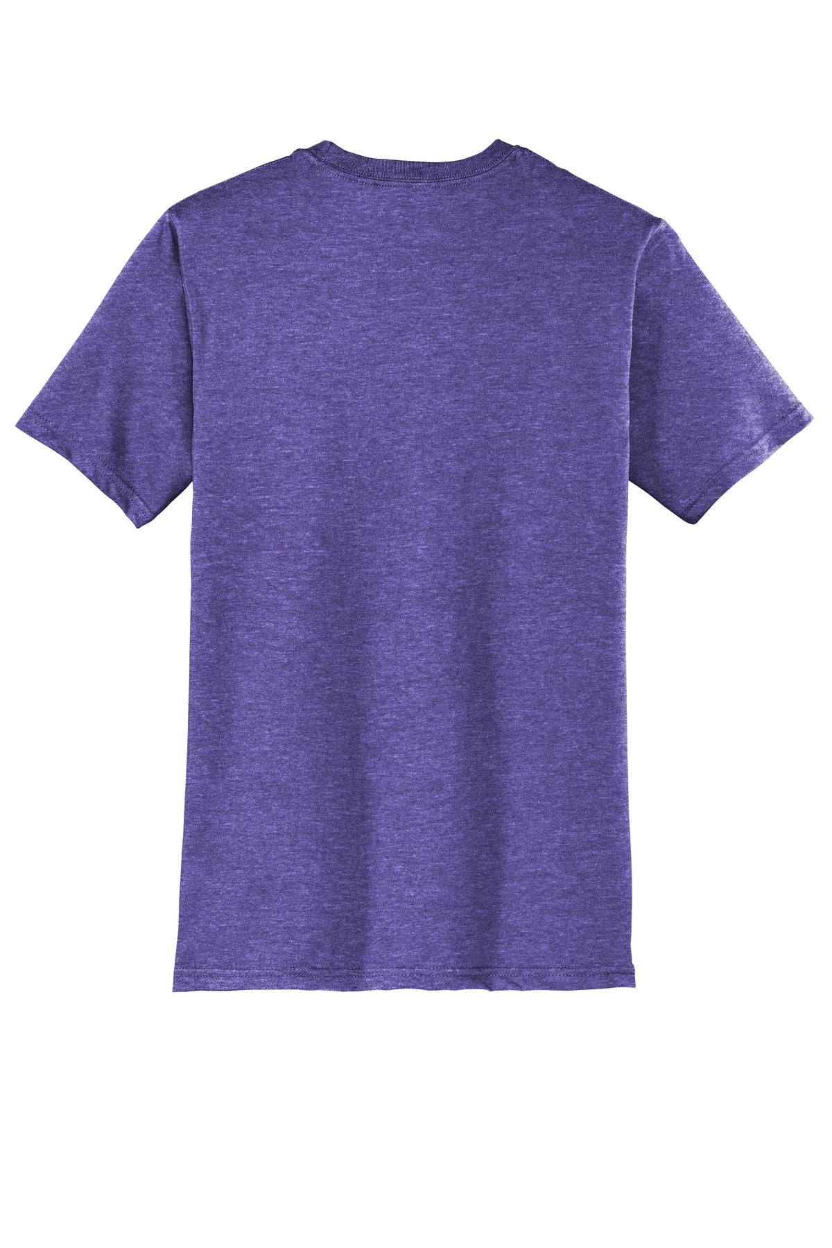 Custom Embroidered District T-Shirts  in Heathered Purple