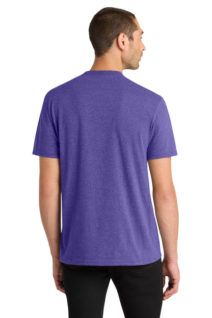 Custom Embroidered District T-Shirts  in Heathered Purple