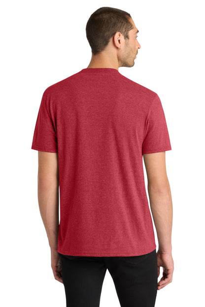 Custom Embroidered District T-Shirts  in Heathered Red