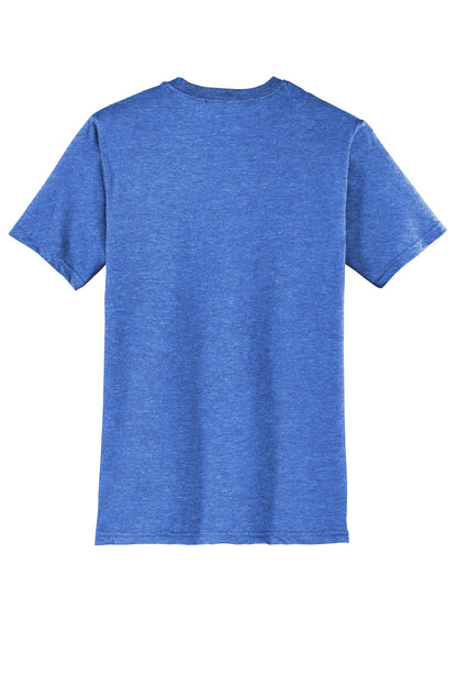Custom Embroidered District T-Shirts  in Heathered Royal