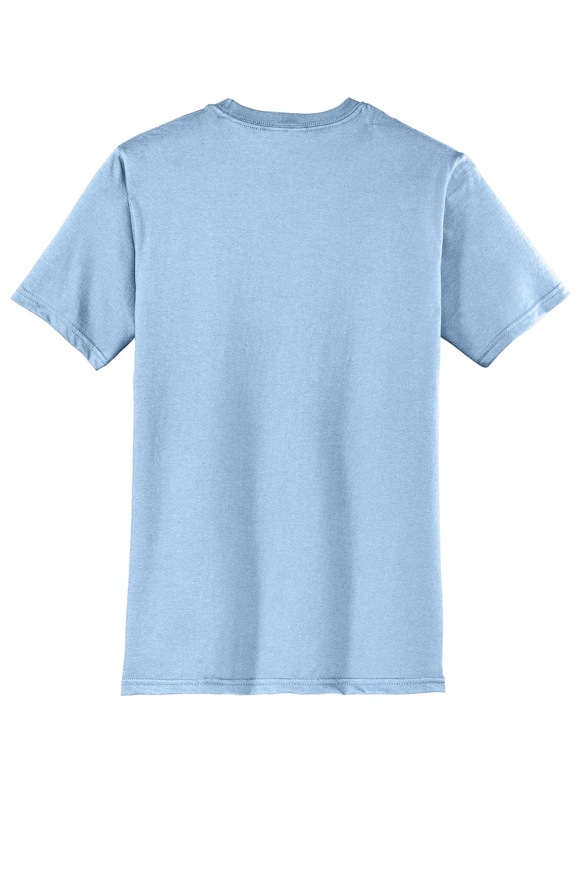 Custom Embroidered District T-Shirts  in Ice Blue
