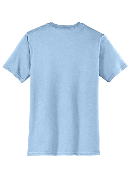 Custom Embroidered District T-Shirts  in Ice Blue