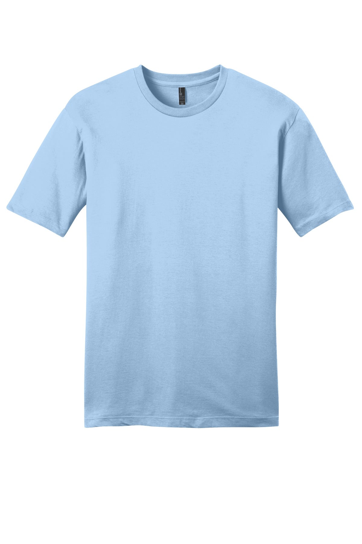 Custom Embroidered District T-Shirts  in Ice Blue