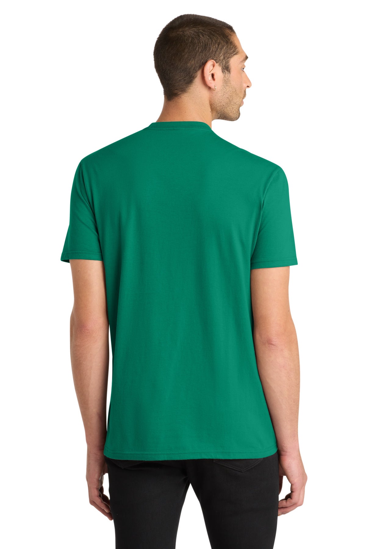 Custom Embroidered District T-Shirts  in Jewel Green