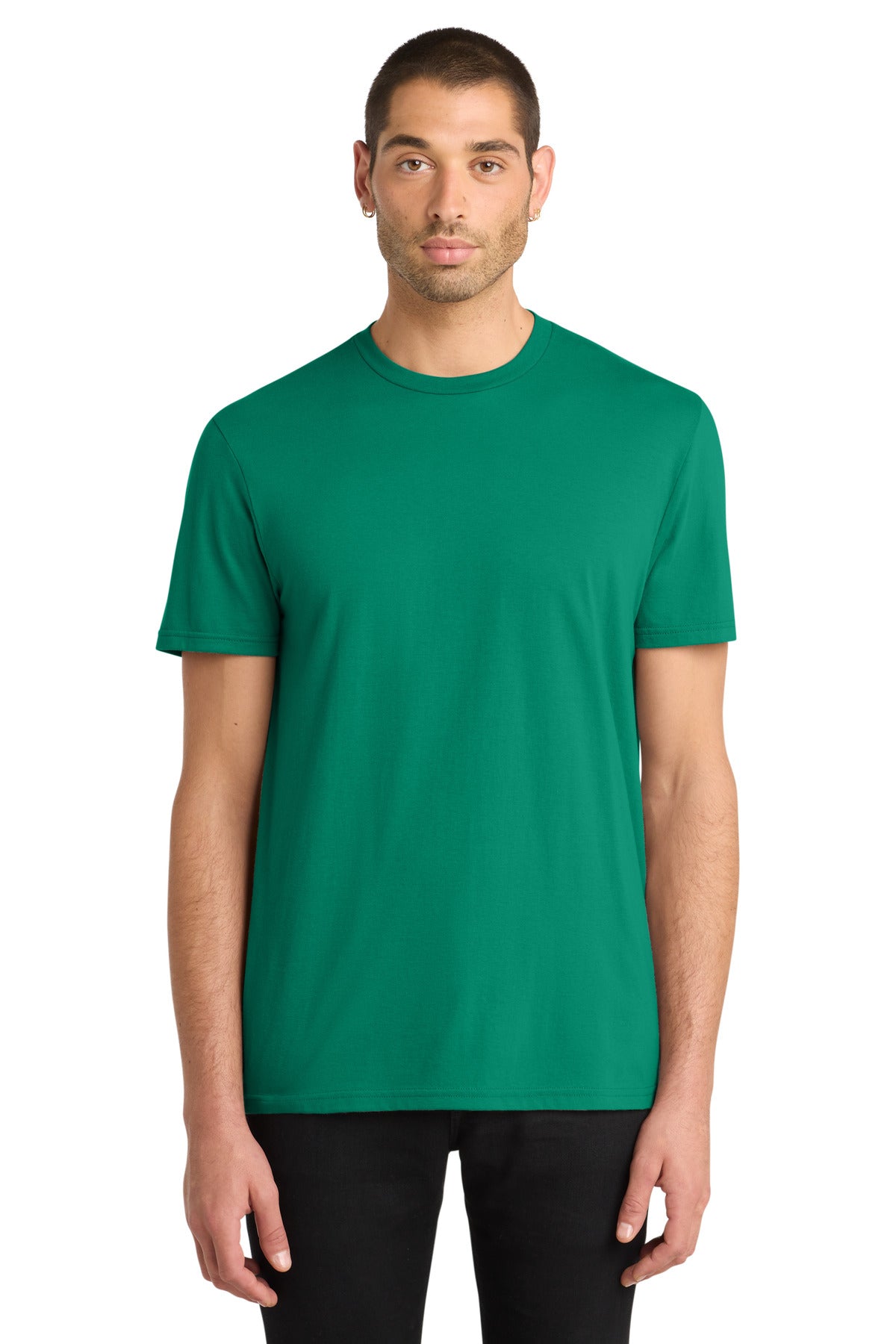 Custom Embroidered District T-Shirts  in Jewel Green