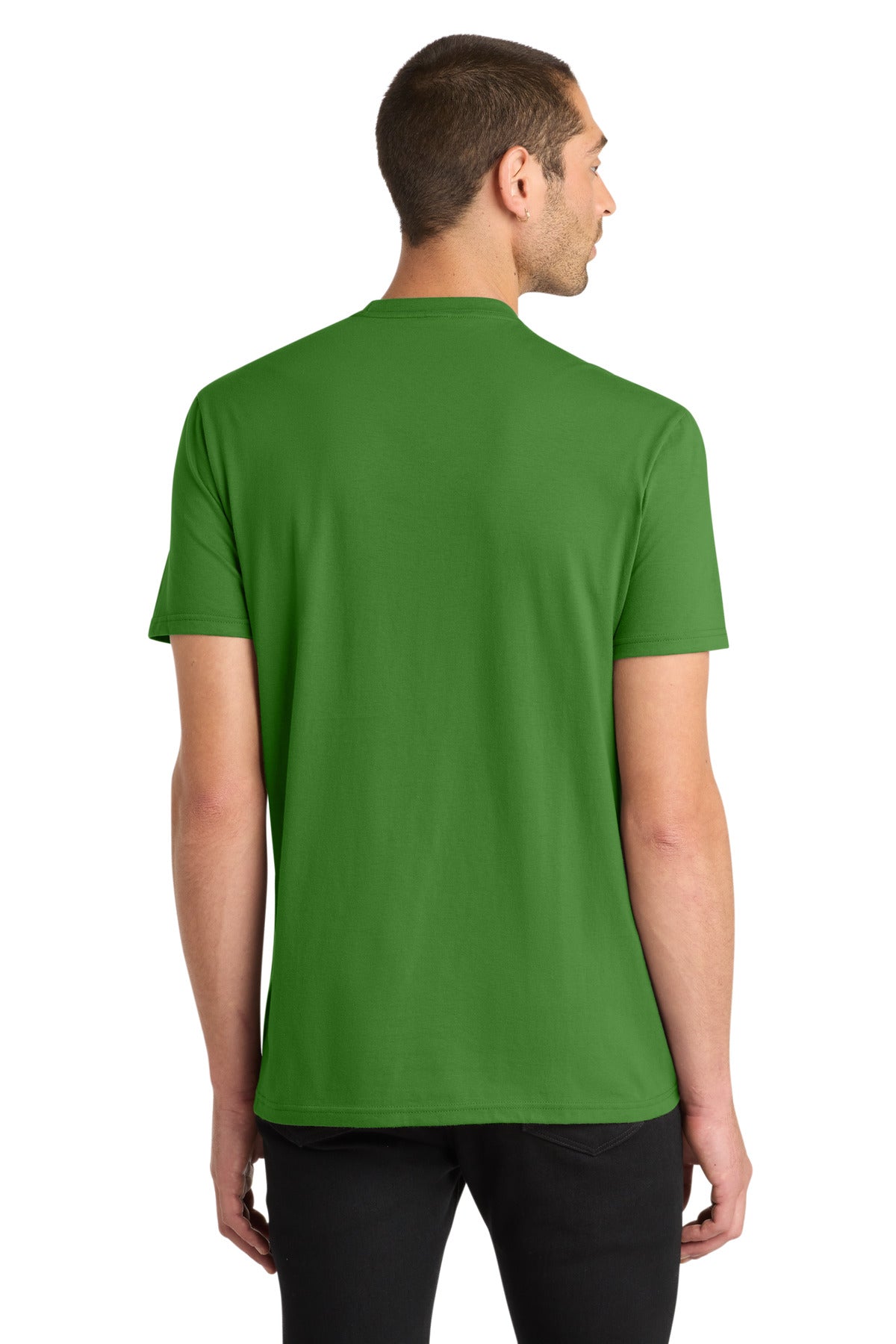 Custom Embroidered District T-Shirts  in Kiwi Green