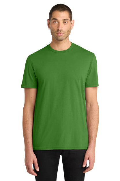 Custom Embroidered District T-Shirts  in Kiwi Green
