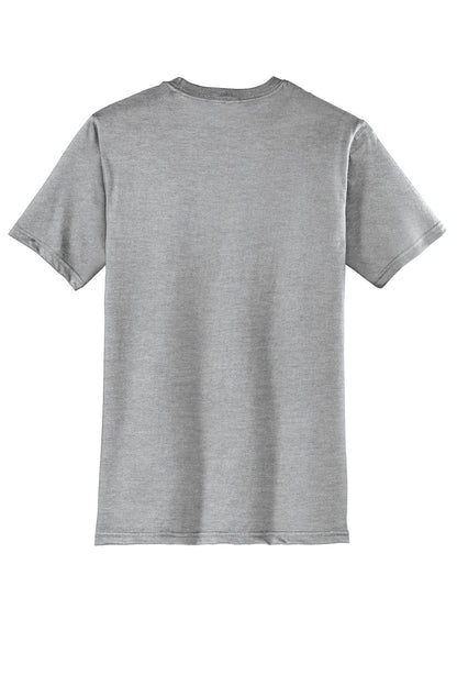 Custom Embroidered District T-Shirts  in Light Heather Grey