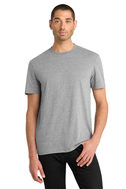 Custom Embroidered District T-Shirts  in Light Heather Grey