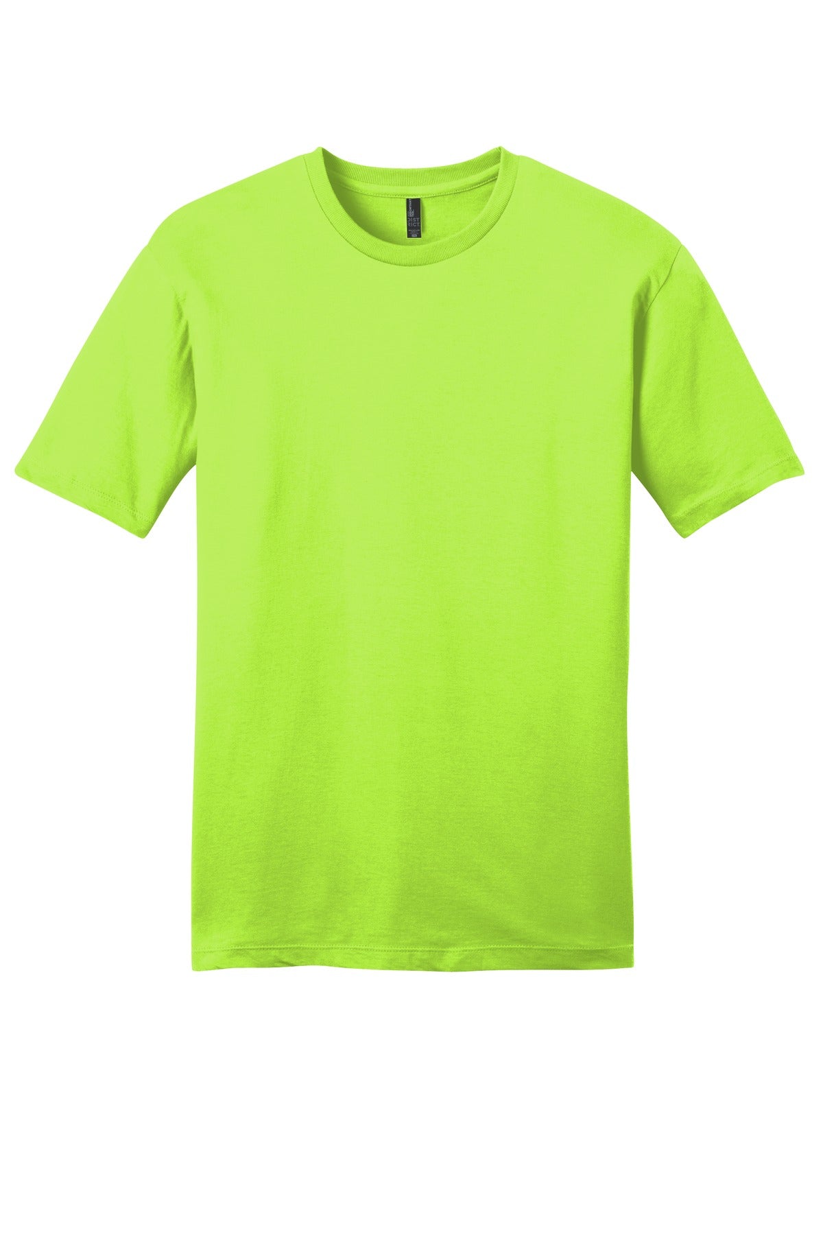 Custom Embroidered District T-Shirts  in Lime Shock