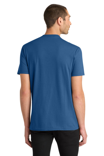 Custom Embroidered District T-Shirts  in Maritime Blue