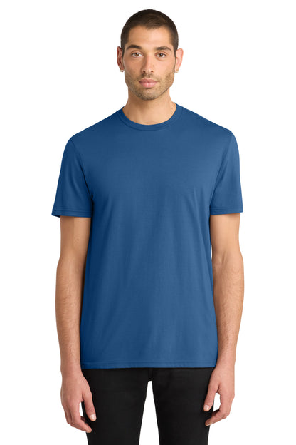 Custom Embroidered District T-Shirts  in Maritime Blue