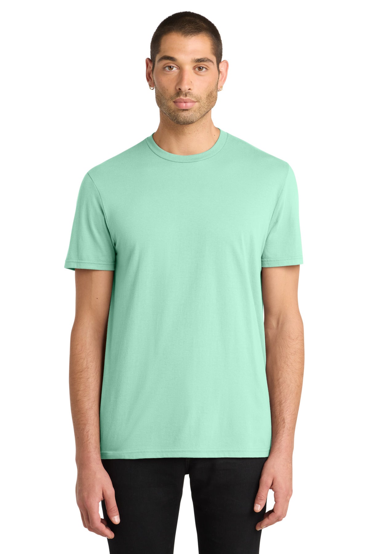 Custom Embroidered District T-Shirts  in Mint