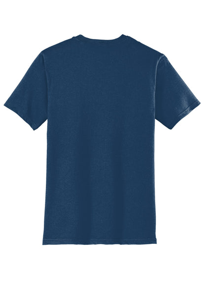 Custom Embroidered District T-Shirts  in Neptune Blue