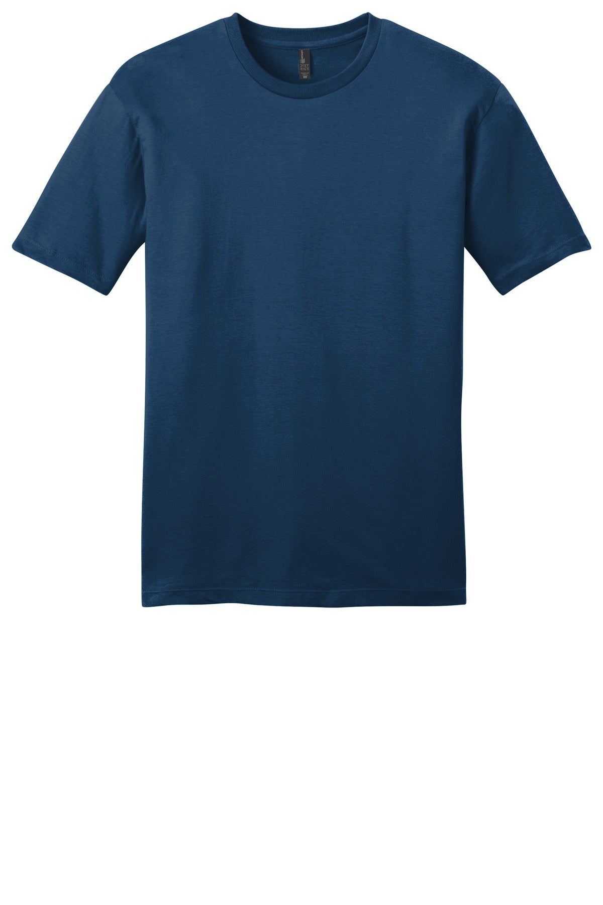 Custom Embroidered District T-Shirts  in Neptune Blue