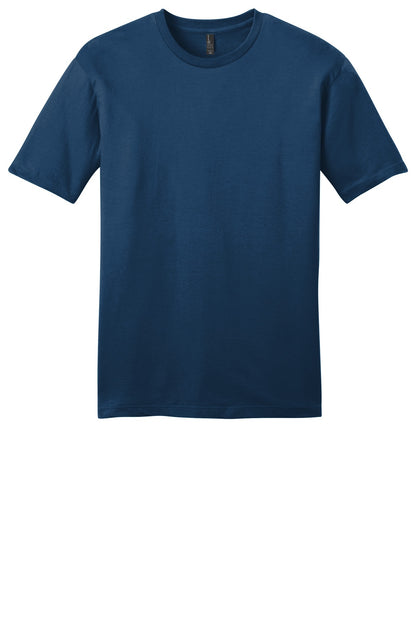 Custom Embroidered District T-Shirts  in Neptune Blue