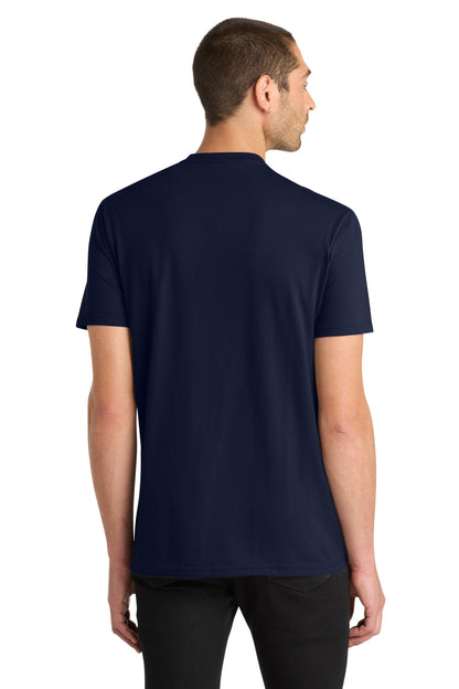 Custom Embroidered District T-Shirts  in New Navy