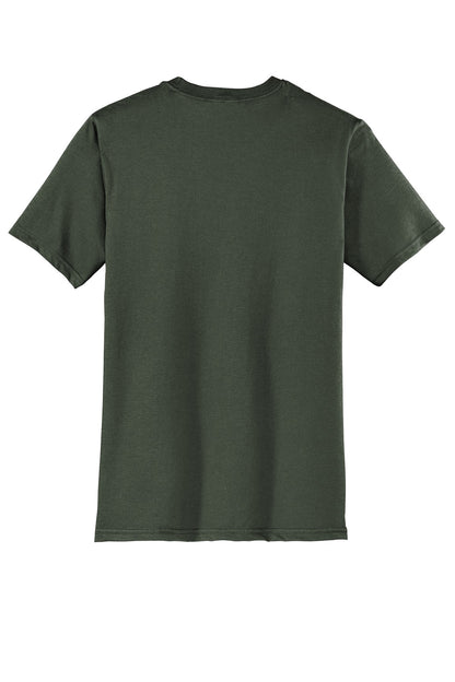 Custom Embroidered District T-Shirts  in Olive