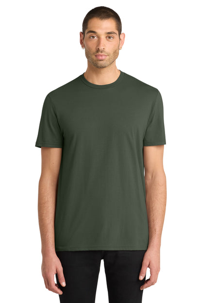 Custom Embroidered District T-Shirts  in Olive