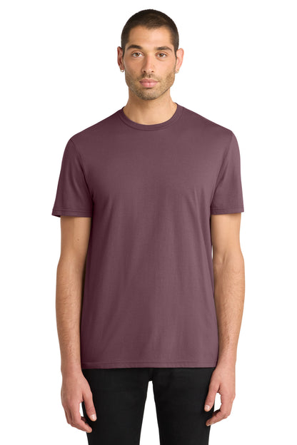 Custom Embroidered District T-Shirts  in Plum