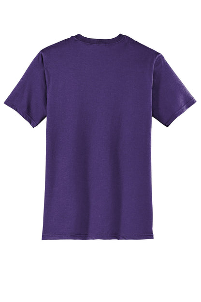 Custom Embroidered District T-Shirts  in Purple