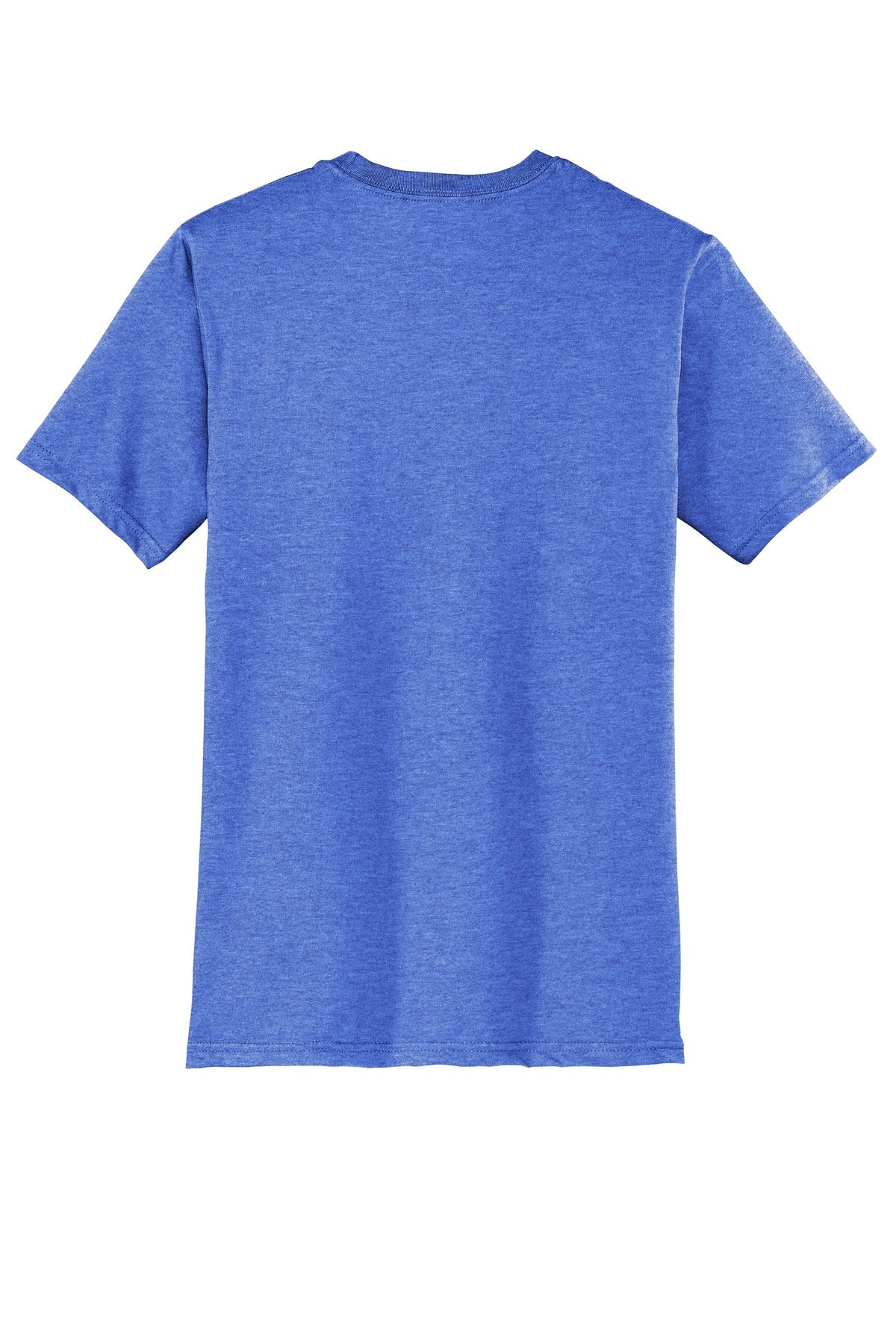 Custom Embroidered District T-Shirts  in Royal Frost