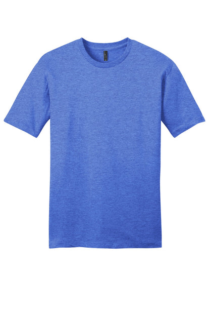 Custom Embroidered District T-Shirts  in Royal Frost