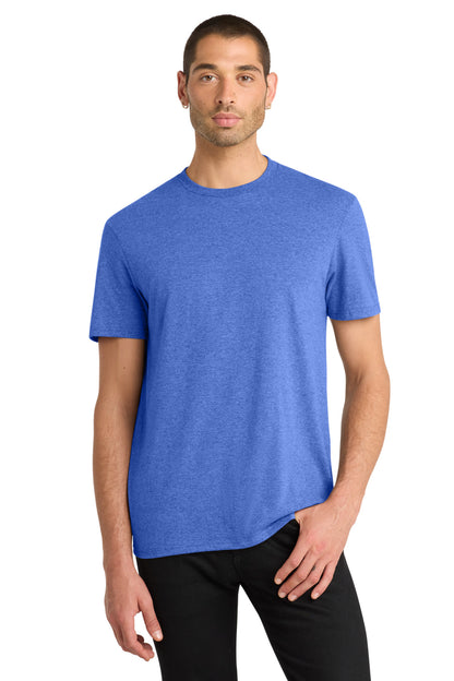 Custom Embroidered District T-Shirts  in Royal Frost