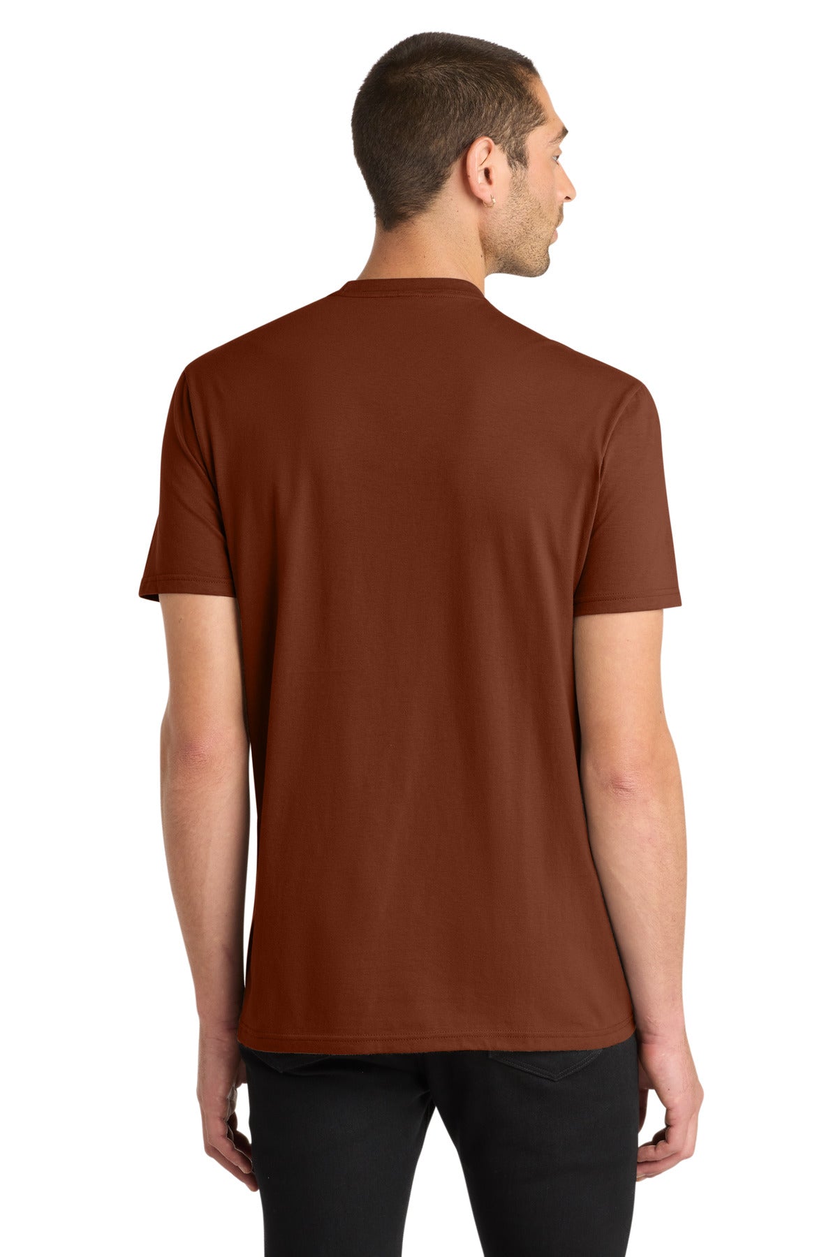 Custom Embroidered District T-Shirts  in Russet